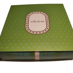 Stella & Dot Large Green Patterned Jewelry Box